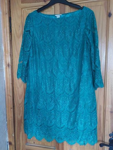 Monsoon teal lace mini dress (free postage)