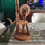 Lamp Vintage original Midcentury Spinning wheel Lamp Image 3