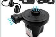 Electric Air Pump with 3 Nozzles/Inflate Or Deflate Swimming Ring, Airbeds, Paddling Pools &amp; Other Toys / AC110-240V/ DC12V/50W (Black-Air-Pump)