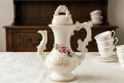 Capodimonte Italy Ornate Lidded Pitcher