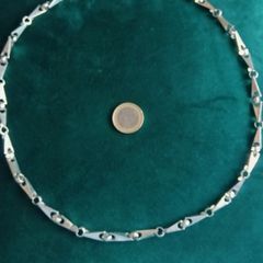 79.5g sterling silver fancy link necklace