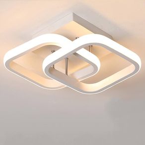 NEW SALE | Ceiling Light Square Modern LED Aluminum White Black Small Ceiling Lamp for Entrance Hallway Office Bedroom Kitchen Ceiling Lights Living Room 22W Warm White Light