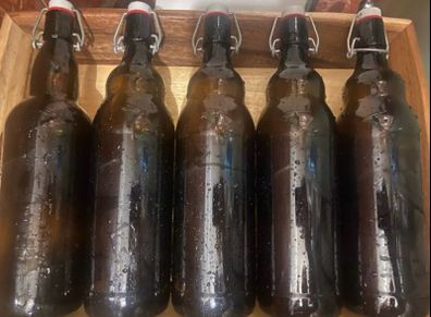 homebrew bottles flip top lid  storage 1 litre