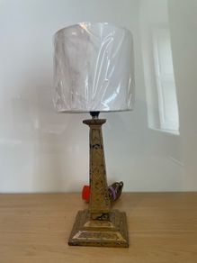Vintage Egyptian style obelisk lamp c1970
