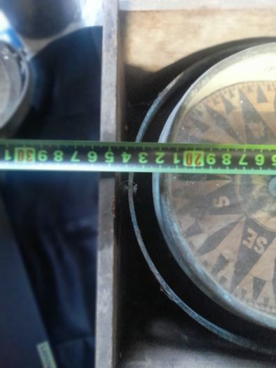 Antique Large Ships Nautical Compass, models were produced by firms like Francis M. Moore Dublin & Belfast active 1854 to 1894 or Henry Hughes & Son of London., as indicated by the style of the compass rose  Stage or Movie Props