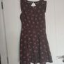 deep purple fox print dress Image 7