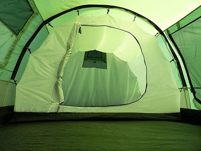 Abberley 2 berth 3.7m x 2.2m Tunnel Tent Green - 5000mm waterproofing UV Protection Canopy Poles & sewn in groundsheet (FREE POSTAGE)