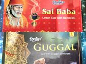 Natural Incense cups with charcoal and frankincense resin holder included Sai Baba Guggal blends