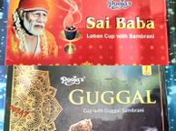 main image for ad Natural Incense cups with charcoal and frankincense resin holder included Sai Baba Guggal blends