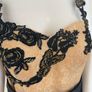 Nude/Gold & Black Lace dress Image 3