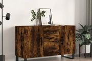 Sideboard Smoked Oak 100x36x60 cm Engineered Wood