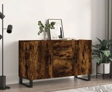 Sideboard Smoked Oak 100x36x60 cm Engineered Wood