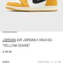 Air Jordan 1 AJ1 Retro High Og " Yellow Ochre" 8.5UK Image 8