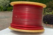 Reel of plastic tubing