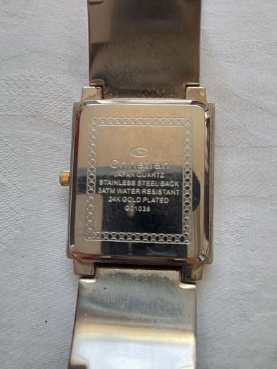 Christian Japan Quartz 24K Gold Plated Mens Unisex Watch