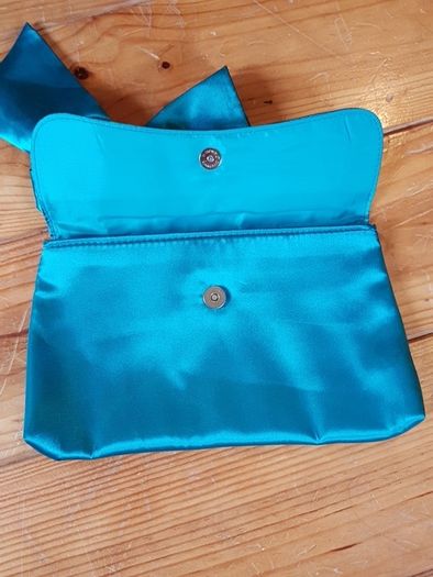 Teal Satin Bag