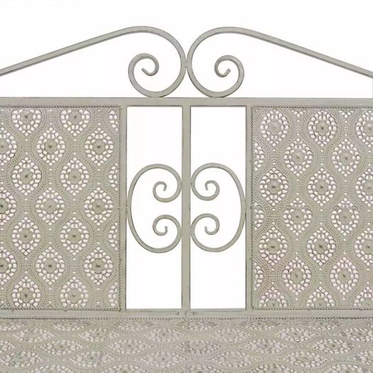 Garden Bench 115 cm Steel Grey
