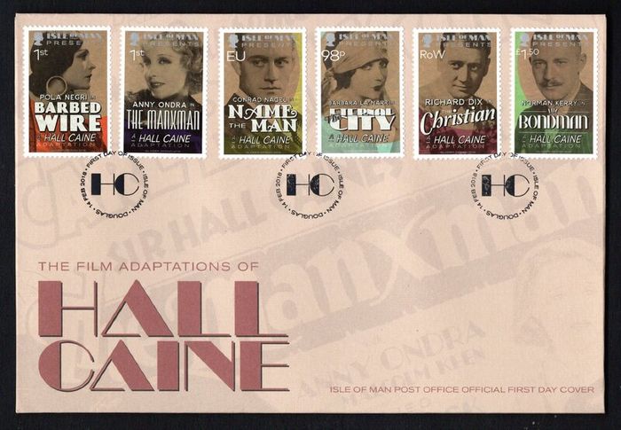 2018 Isle of Man The File Adaption of Hall Caine Commemorative Stamps First Day Cover (FDC)