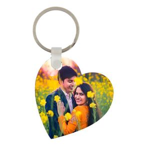 Personalised Heart shape Keyring with you photo or image