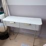 LIKE-NEW Light Grey Valencia Solid Mango Wood Console / Dressing Table Image 2