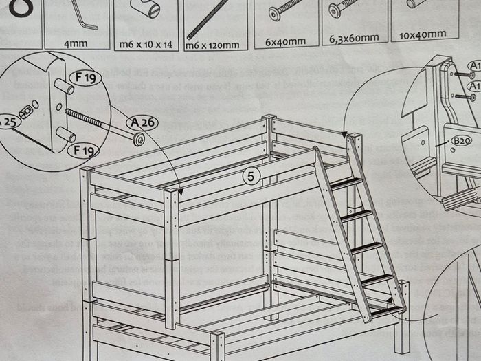 Kidz Bunk Bed, sold with 4ft Double Mattress (Bottom Bunk)