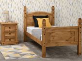 Corona 3' Bed High Foot End in Distressed Waxed Pine