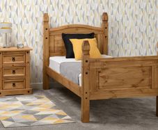 Corona 3' Bed High Foot End in Distressed Waxed Pine