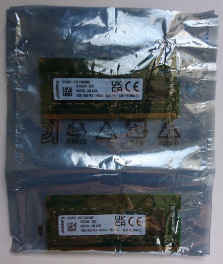 2 x 16GB (32GB) Kingston DDR4-3200 PC4-25600 SODIMM RAM memory laptop notebook