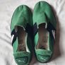 puma canvas eco ortholite trainers size 11 green/white in great condition Image 4