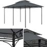 Gazebo 3 x 4 m Water-Repellent Metal Garden Stable Robust Side Walls Garden Image 3