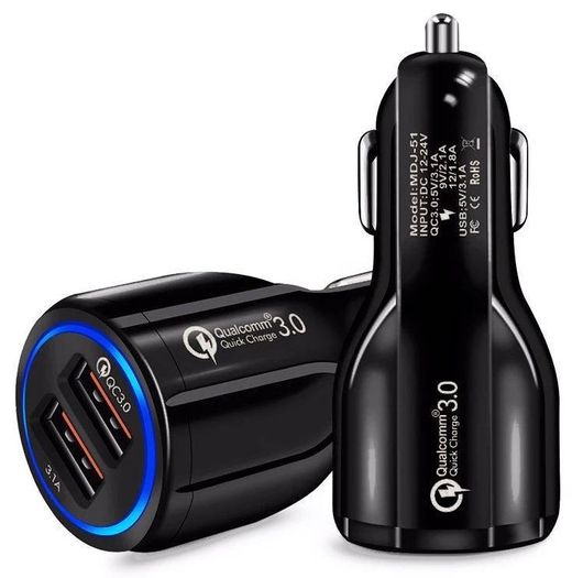 New Double USB Universal Car Cigarette Charger 12-24V Quick Charge 3.1A #1066
