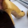 Mustard Satin Heels Image 4