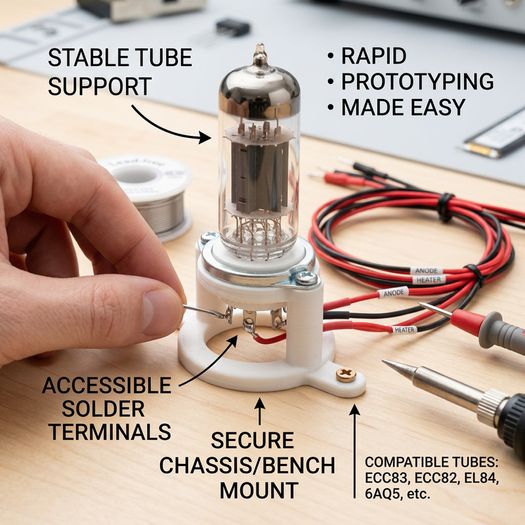 Socket holder for noval tubes