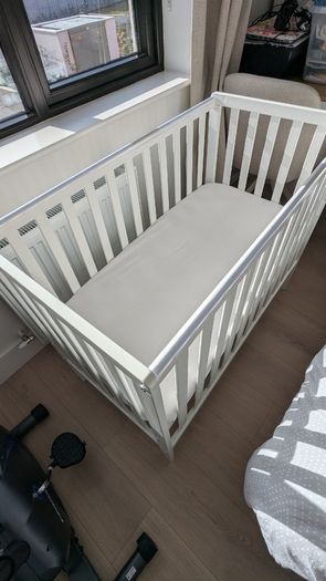 Space saver cot bed with mattress 100x50cm