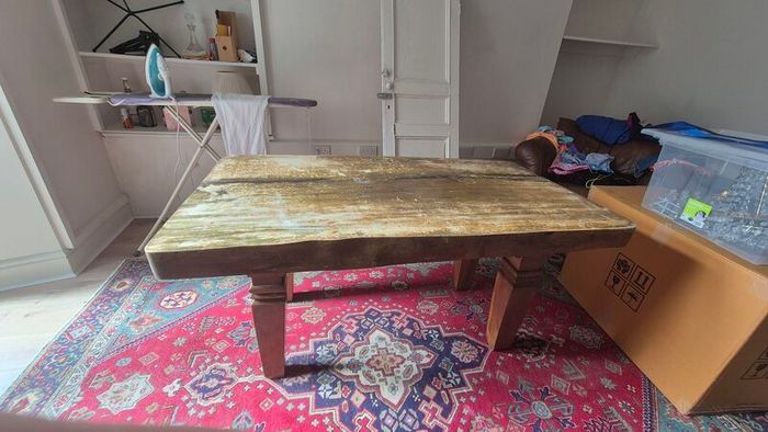 Solid wood dining table
