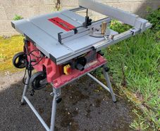 Lumberjack 10" Portable Folding Table Saw Trade Site Work Horse plus Precision miter gauge guide