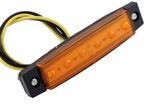 12V 6 LED Truck Van Car Boat BUS Trailer Side Marker Indicators Light Lamp Amber Yellow