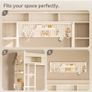 Computer Desk with Drawers & Display Shelves, 120 x 50 cm White Office Desk with Storage & Pegboard, Study Work Desk with Storage, Girls PC Desk for Home Office, Bedroom and Creative Spaces Image 8