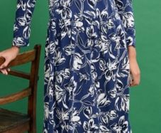 Seasalt Cornwall Cladonia Long Sleeve Jersey Dress