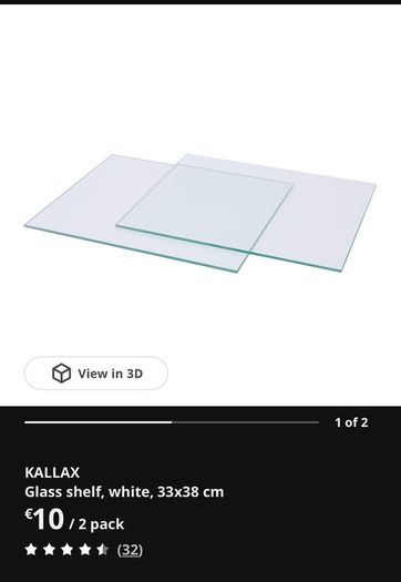 Kallax glass shelves