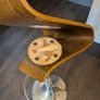 Bar Stools / Chair wooden Set of 2 with Low Back for Breakfast Kitchen Counter Island Image 3
