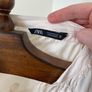Cream cotton Zara blouse Size 10/12 Image 4