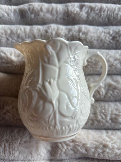 Vintage Belleek Serenity Cream & Sugar Set - Gold Trim Fine Parian China