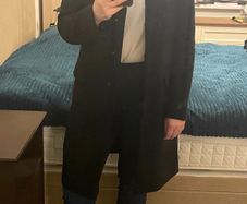 French Connection black coat size 10
