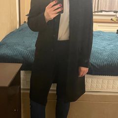 French Connection black coat size 10