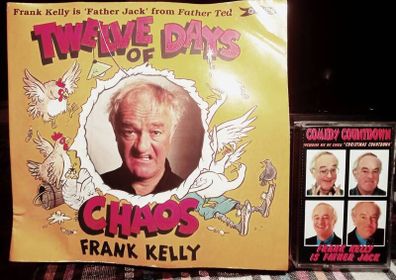 Frank Kelly Twelve Days Of Chaos Book. Frank Kelly Comedy Countdown Cassette Tape.