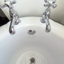 Bath, Luxury Acrylic Roll Top Slipper Bath in Excellent Condition Image 6