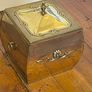 Antique Brass on Copper Fireside Log Bin / Coal Box Image 7