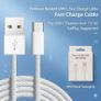 USB-C Nylon Braided Fast Charging Data Cable CarPlay Supported 1M 2M White Image 2