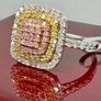 Gold 9K (375) Tri Colour Gold SGL Certified Natural Pink Diamond, Natural Yellow Diamond & Natural White Diamond Image 3